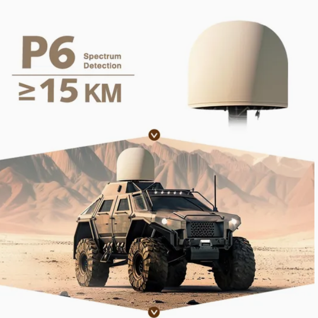 5-15km Long Distance Drone Detector Spectrum Detector for Anti Uav System RF Signal Fpv Drone Detecting Dji Location
